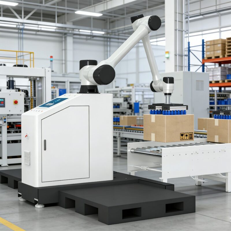 palletizing robot for multiple production lines